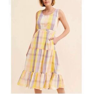 Rujuta Sheth Gema lily chex open back dress